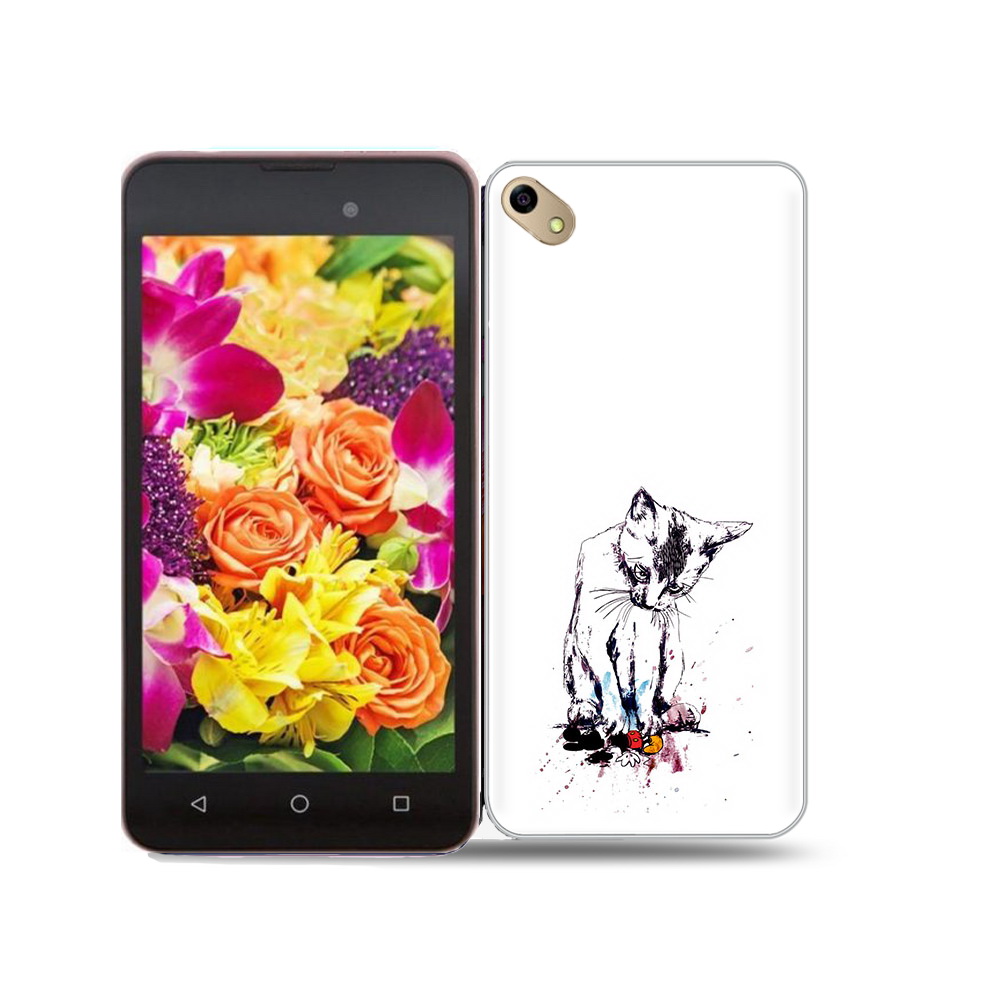

Чехол MyPads Tocco для BQ 5035 кот и микки, Прозрачный, Tocco