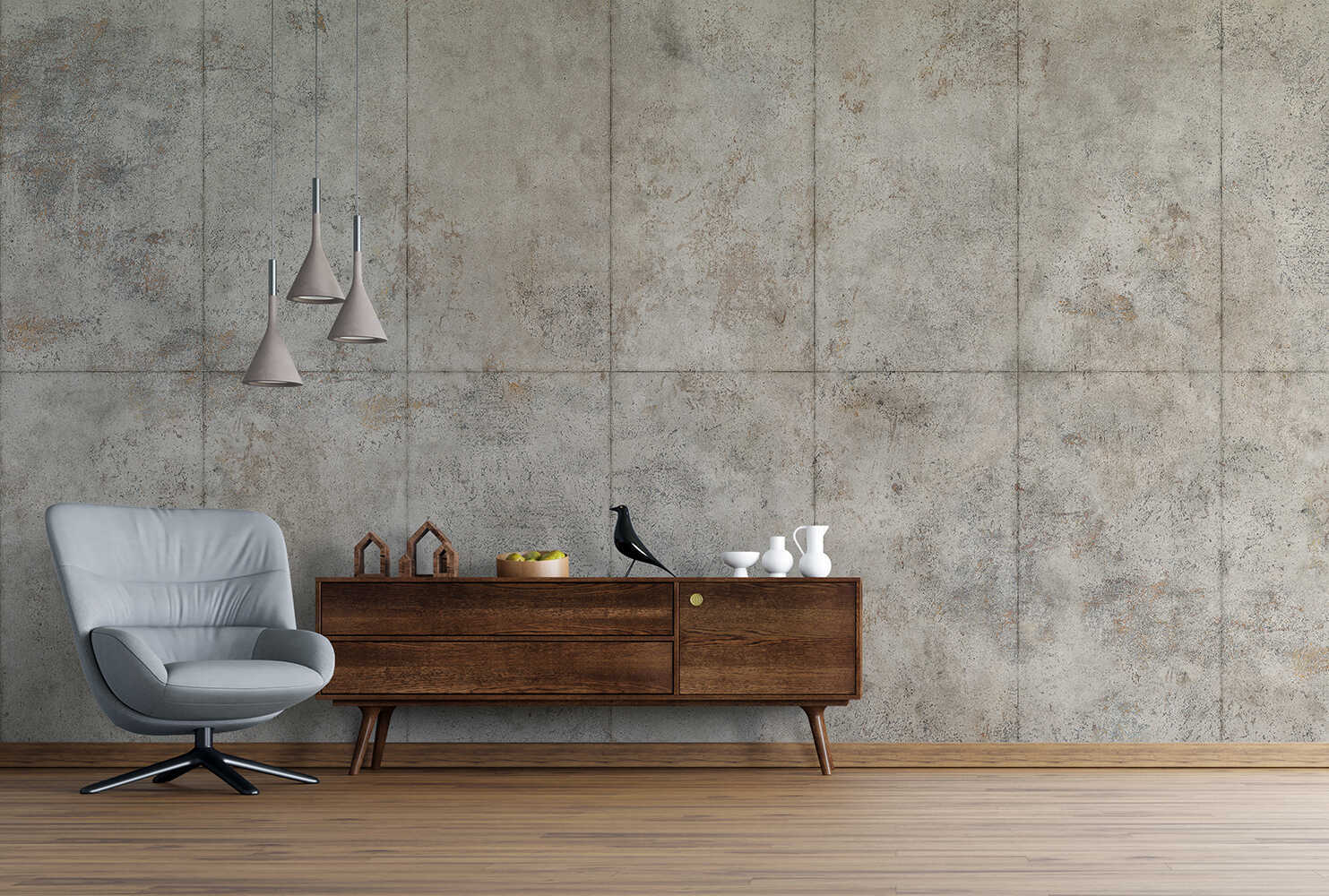 

Фотообои на стену флизелиновые MOBI DECOR "Лофт Бетон №6" в спальню или в гостиную или на, Серый, Лофт Бетон - флизелин