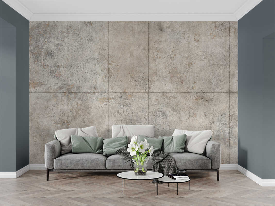 

Фотообои на стену флизелиновые MOBI DECOR "Лофт Бетон №6" в спальню или в гостиную или на, Серый, Лофт Бетон - флизелин
