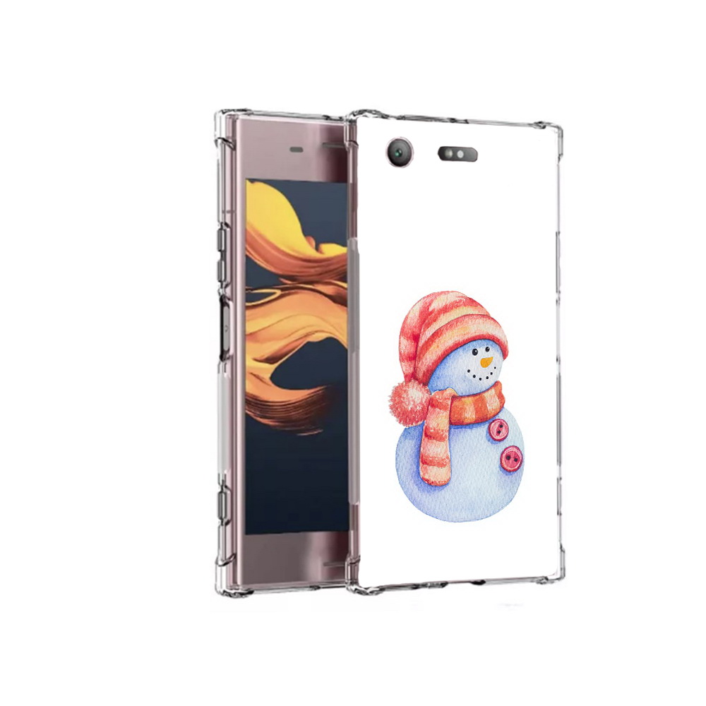 

Чехол MyPads Tocco для Sony Xperia XZ1 Compact Веселый снеговик (PT91855.237.44), Прозрачный, Tocco