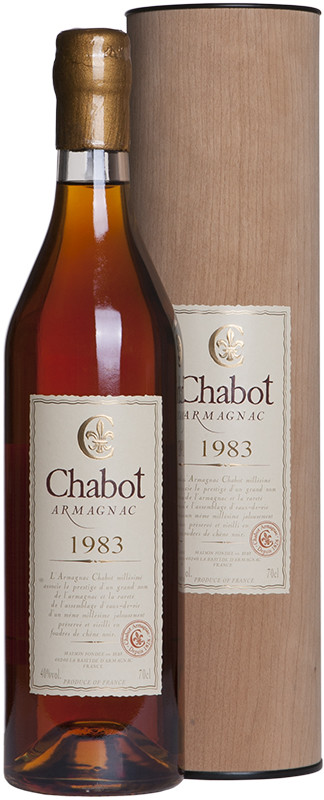 

Арманьяк Chabot, в подарочной упаковке, 1983, 0.7 л