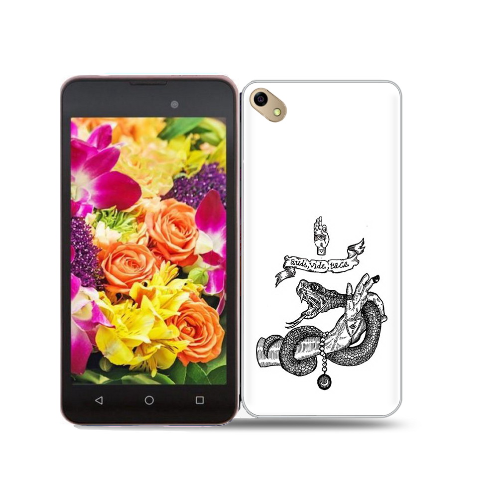 

Чехол MyPads Tocco для BQ 5035 змея на руке рисунок, Прозрачный, Tocco