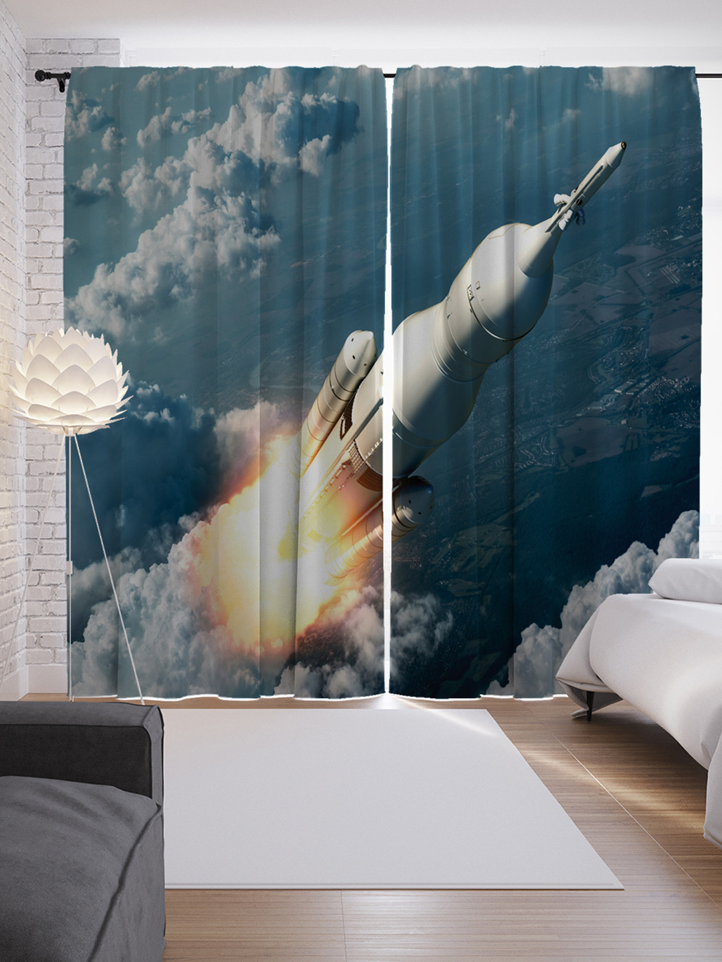 

Шторы JoyArty с фотопечатью "Скоро космос" из сатена, 290х265 см, Скоро космос