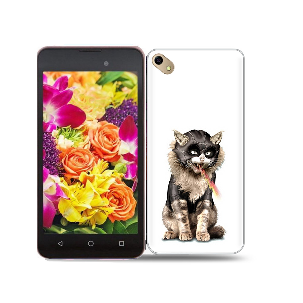 

Чехол MyPads Tocco для BQ 5035 дьяволский кот, Прозрачный, Tocco