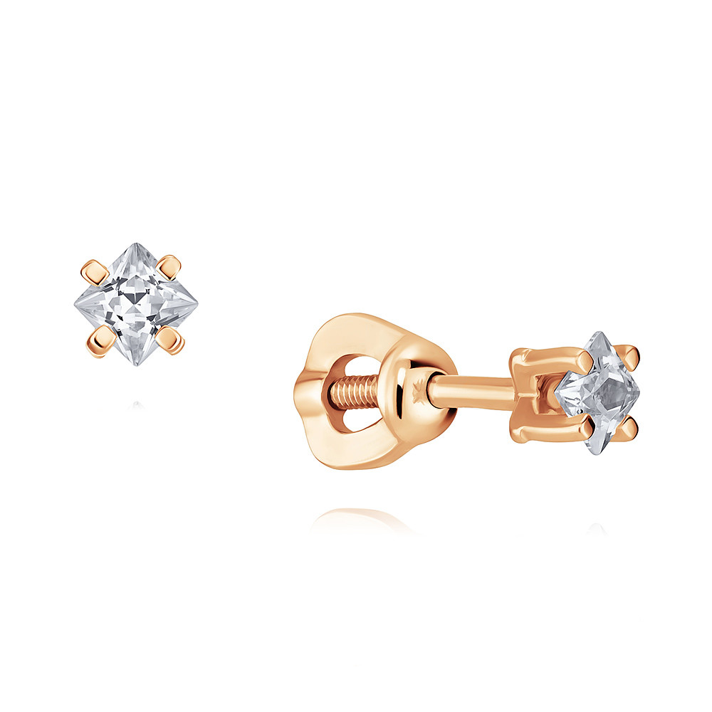 

Серьги из красного золота с фианитом ADAMAS 2110996-А500-72, 2110996-А500-72