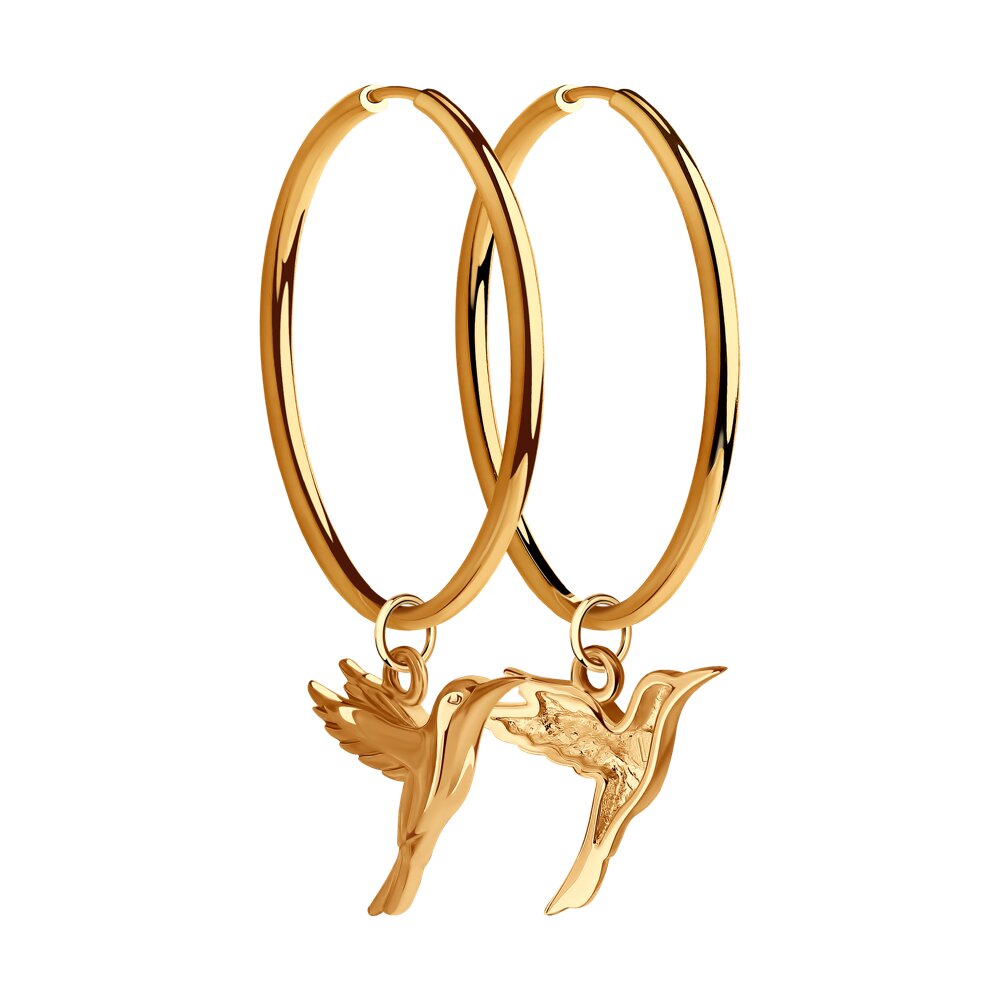 

Серьги конго из красного золота SOKOLOV 029859, 029859