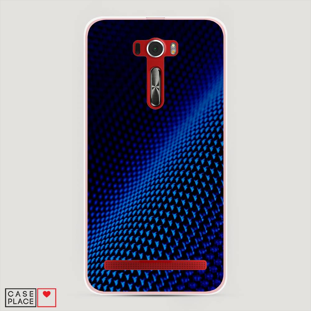 фото Чехол awog "синий карбон" для asus zenfone 2 ze601kl