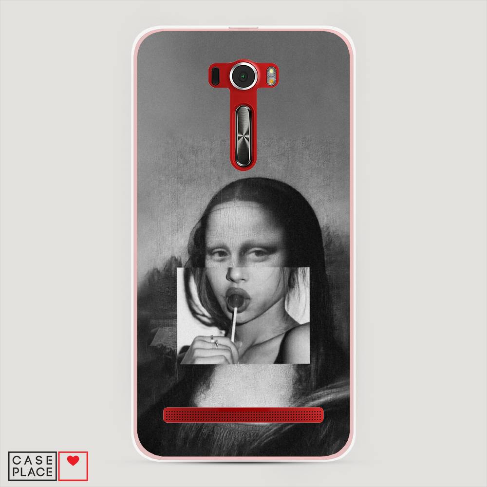 фото Чехол awog "mona lisa sucking lollipop" для asus zenfone 2 ze601kl