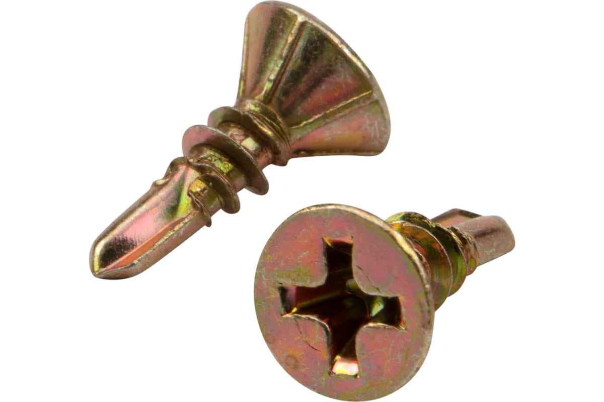 

Оконный саморез KRANZ сверло 3,9x13, желтый цинк, 500 шт. KR-01-3722-001