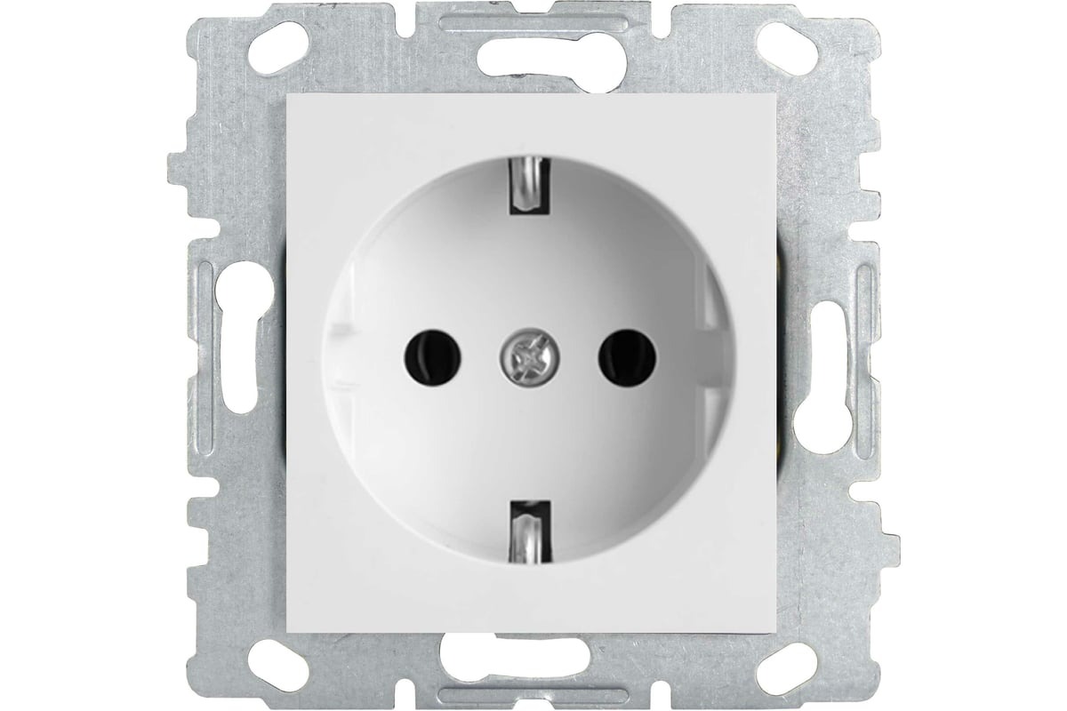 

Одинарная розетка Vesta Electric roma с заземлением без рамки FRZ00010004BEL, Серый