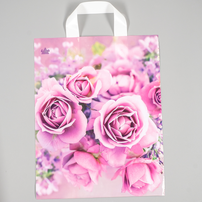 

Пакет "Нежные розы", полиэтиленовый с петлевой ручкой, 35 х 28 см, 55 мкм, Весенняя палитра