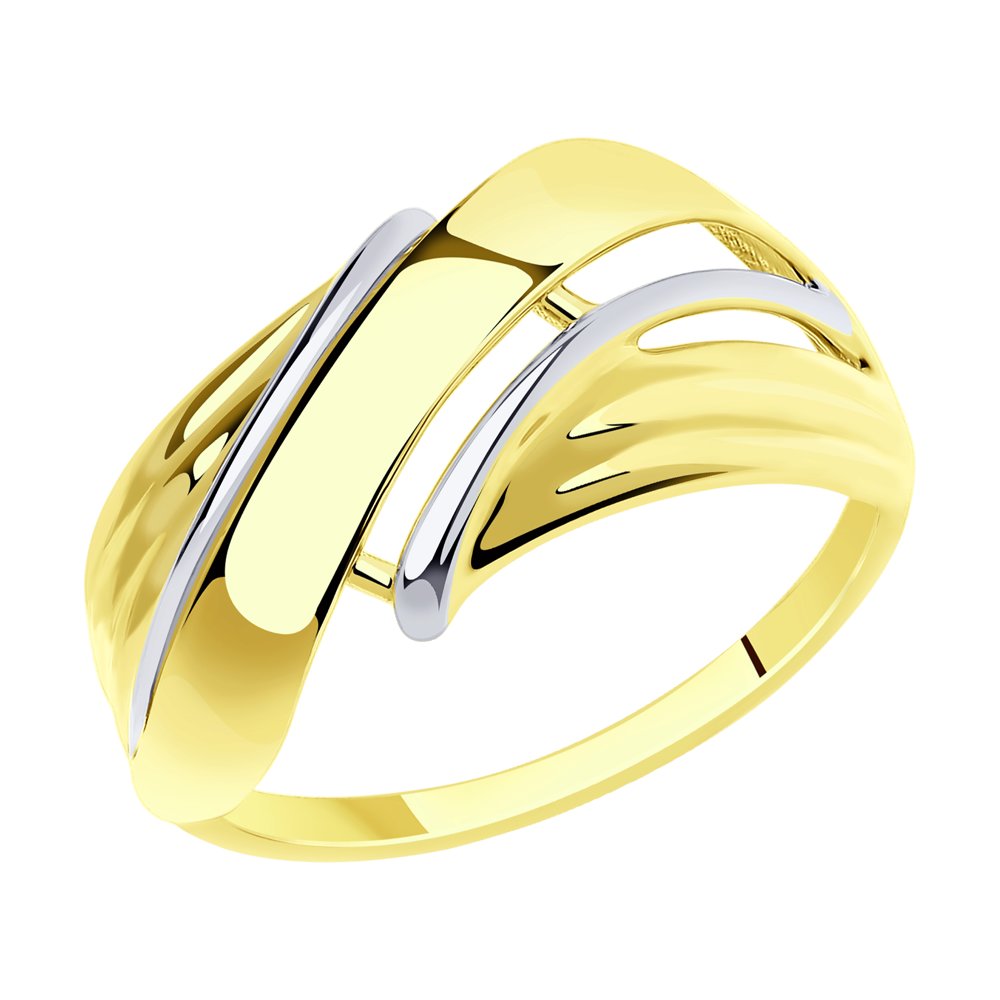 

Кольцо из желтого золота с SOKOLOV 018612-2 р.19,5, 018612-2