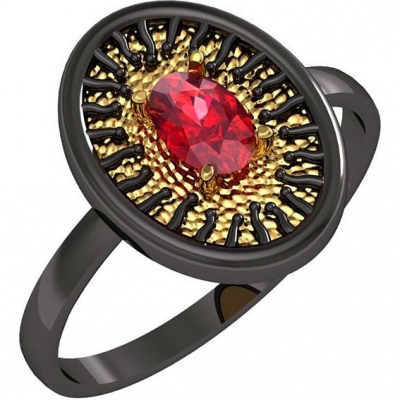 

Кольцо из серебра с корундом р. 18 ПРИВОЛЖСКИЙ ЮВЕЛИР 297533-KD49, 297533-KD49