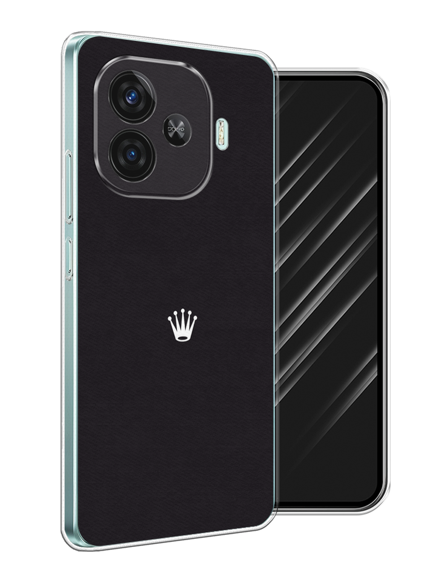 

Чехол Awog на Vivo iQOO Z9 "Белая корона на черном фоне", Черный, 2612150-1