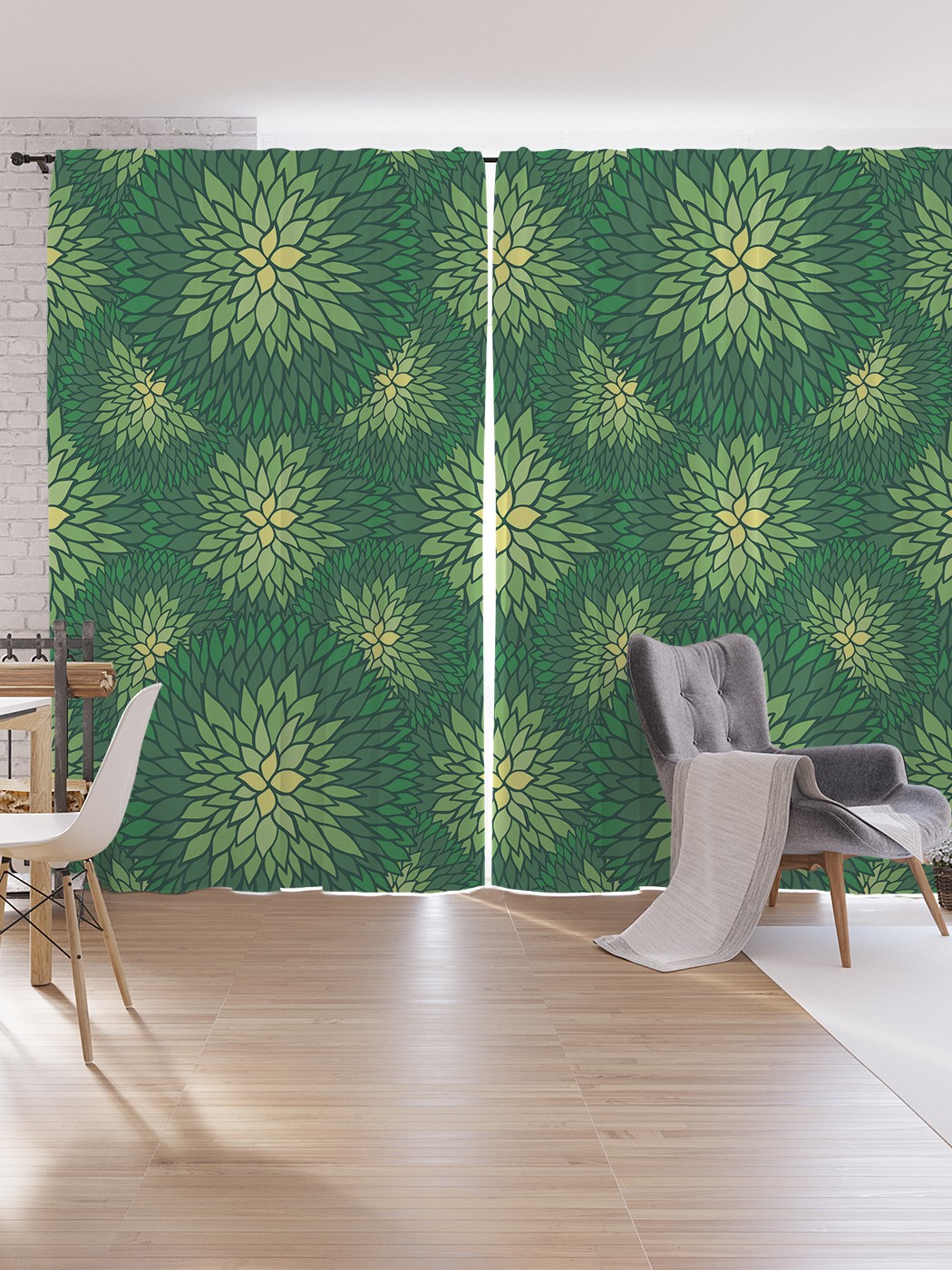 

Шторы под лён JoyArty "Густой кустарник", серия Oxford DeLux, 340х265 см, Густой кустарник