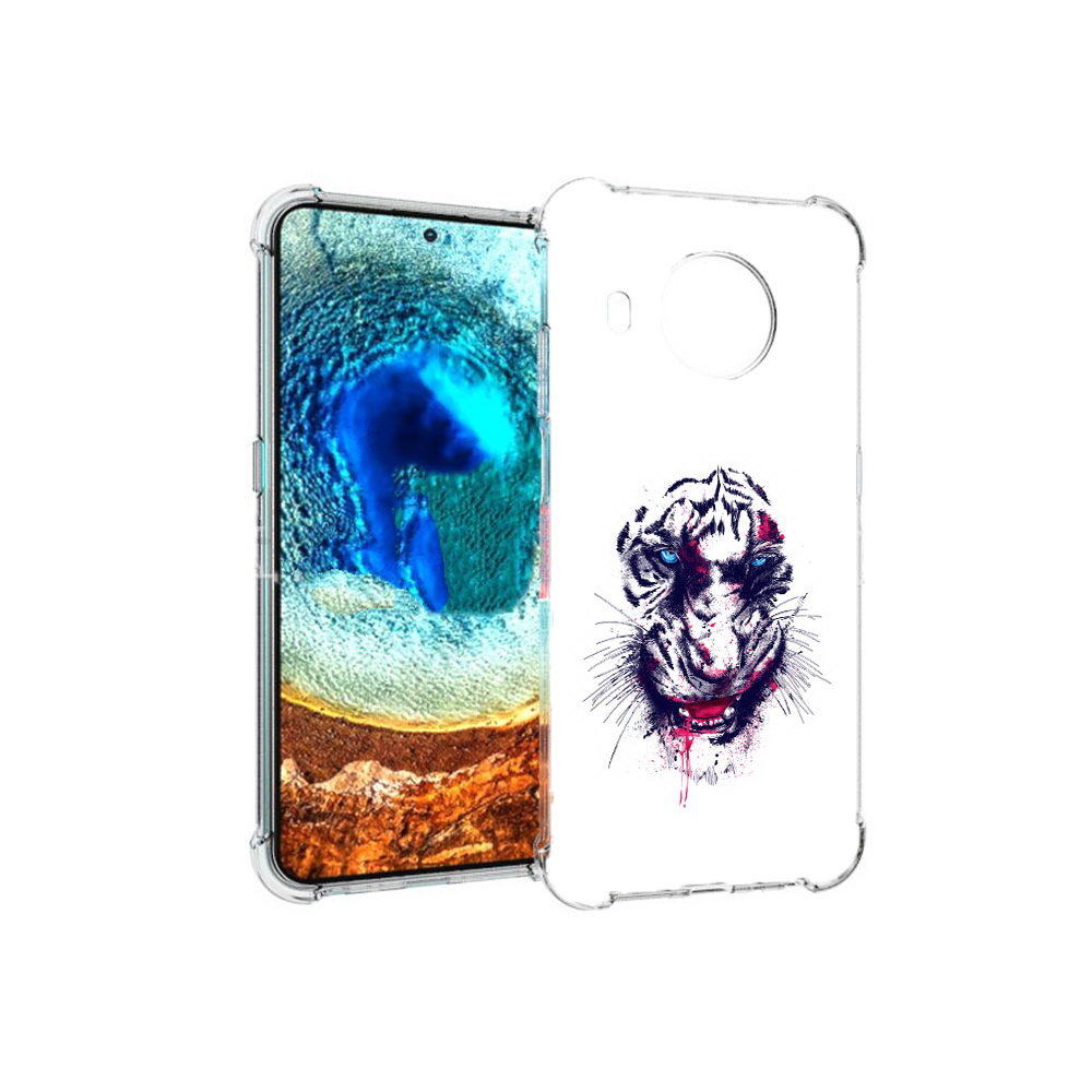 

Чехол MyPads Tocco для Nokia X20 безумный тигр (PT159436.101.228), Прозрачный, Tocco