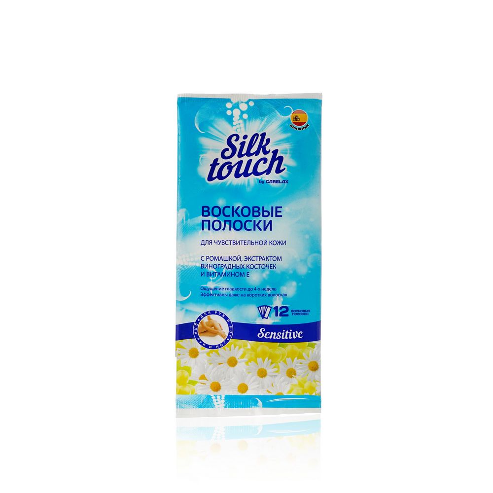 

Восковые полоски Carelax Silk Touch для депиляции для чувствительной кожи 12шт