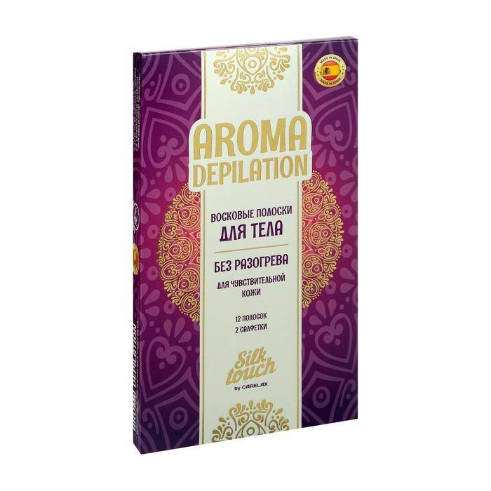

Восковые полоски Carelax Silk Touch для депиляции для тела Aroma Depilation 12шт