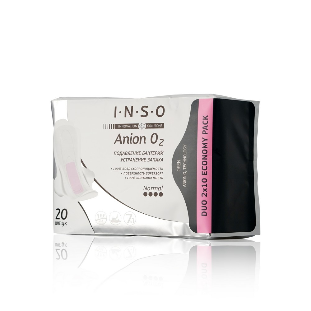 Прокладки с анионовым слоем INSO Anion O2 Normal 20шт аддамель н р р д инф конц 10мл 20шт