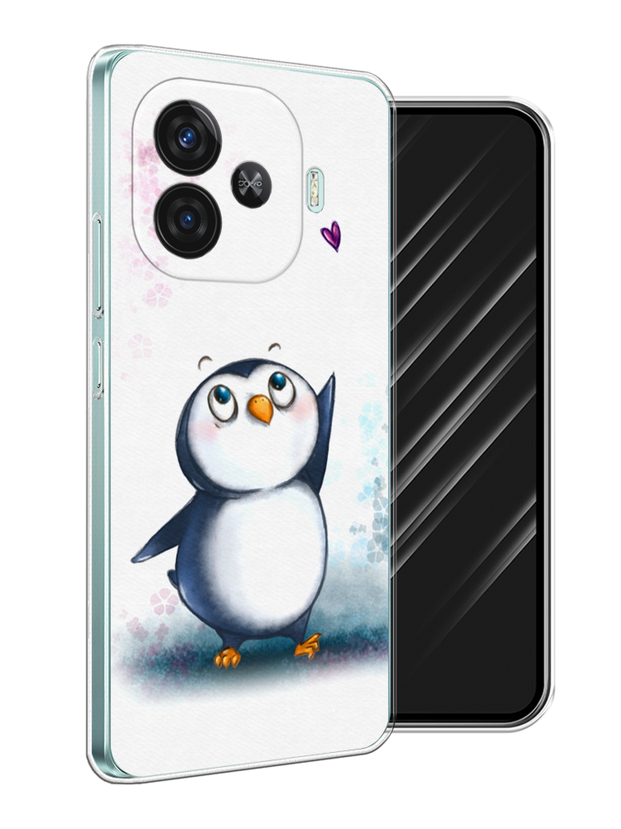 

Чехол Awog на Vivo iQOO Z9 "Пингвин и сердечко", Белый, 2612150-1