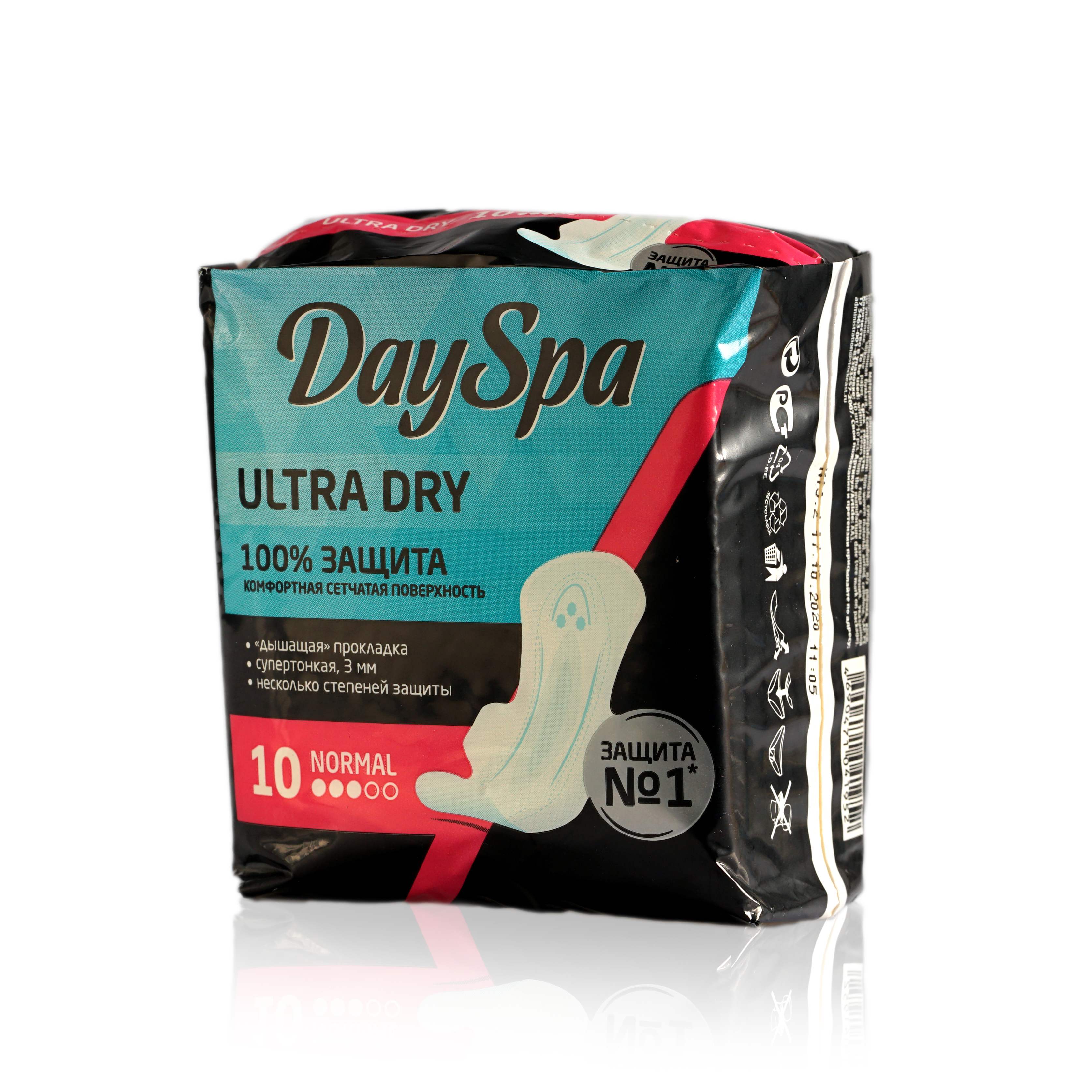 

Женские прокладки Day Spa Ultra Dry Normal 10шт, Черный