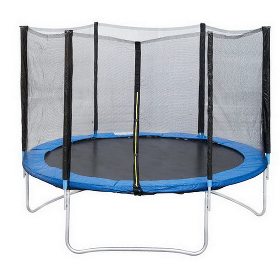 фото Батут кмс trampoline с сеткой 155 см, синий kms-sport