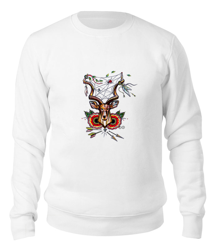 

Свитшот унисекс Printio Koodоо coler белый S, Koodоо coler