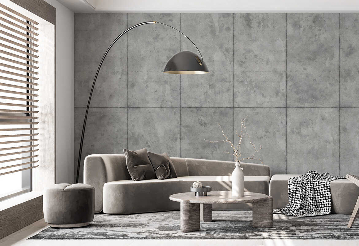 

Фотообои на стену флизелиновые MOBI DECOR "Лофт Бетон №1" в спальню или в гостиную или на, Серый, Лофт Бетон - флизелин