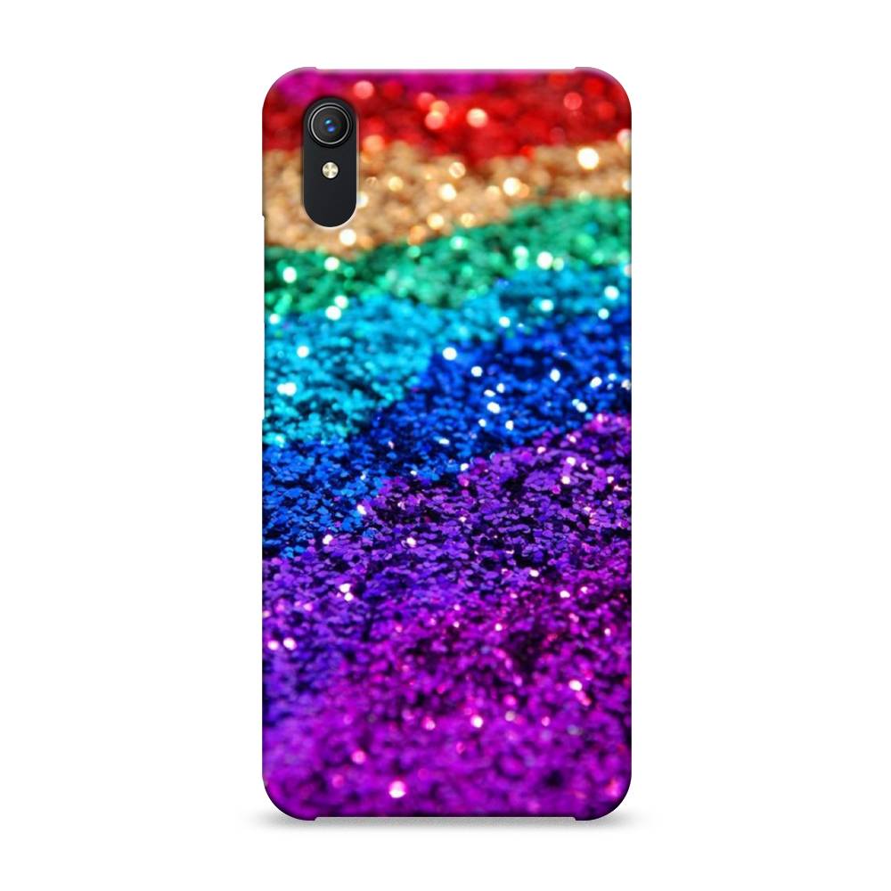 

Пластиковый чехол "Блестящая радуга рисунок" на Vivo Y1s, 263220-2
