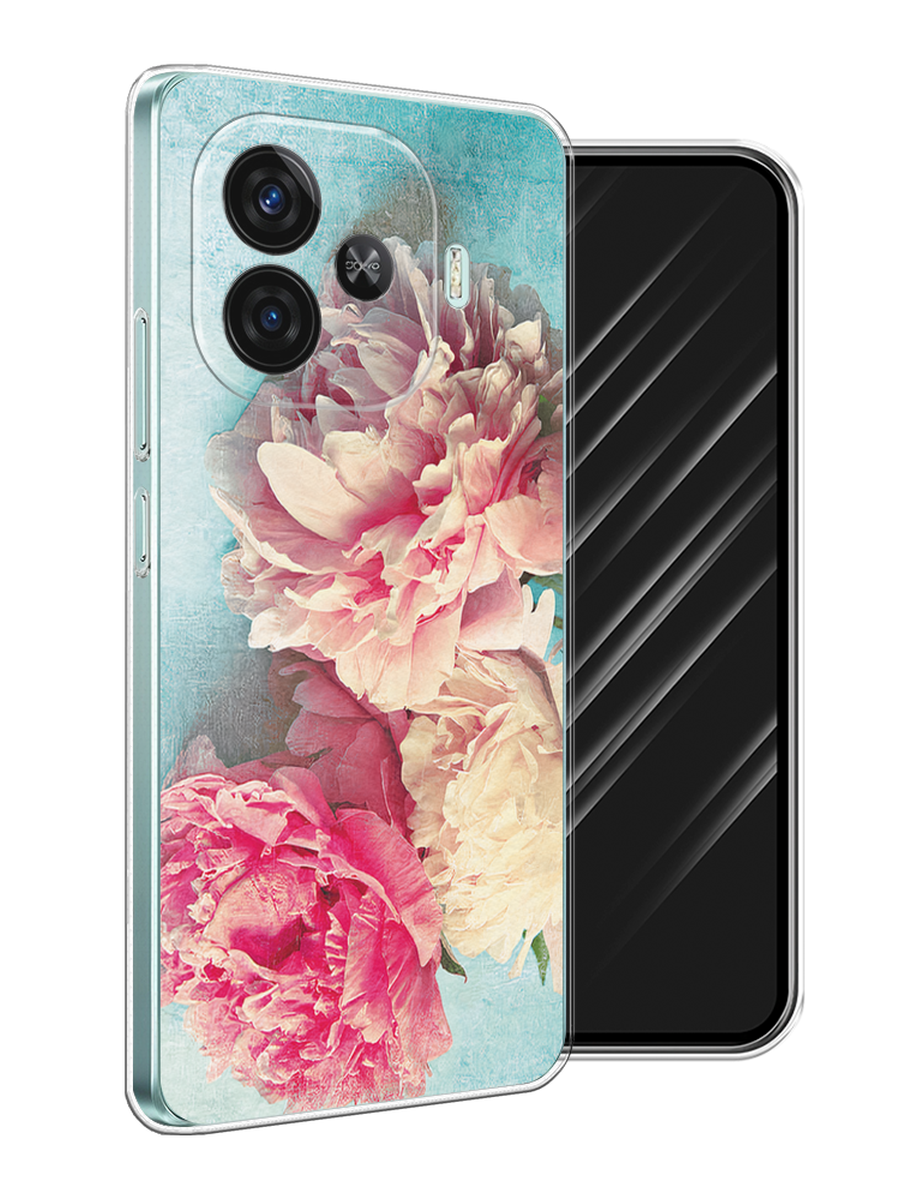 

Чехол Awog на Vivo iQOO Z9 "Пионы new", Бирюзовый, 2612150-1