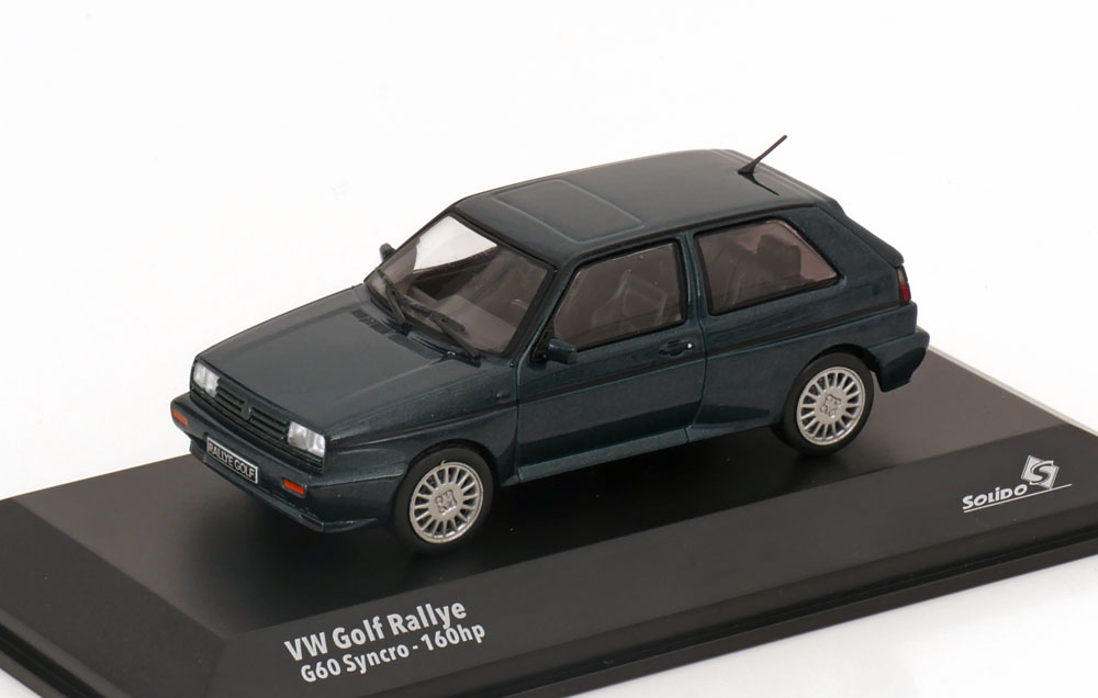 Модель коллекционная SOLIDO Vw volkswagen golf 2 G60 syncro rallye dark green metallic