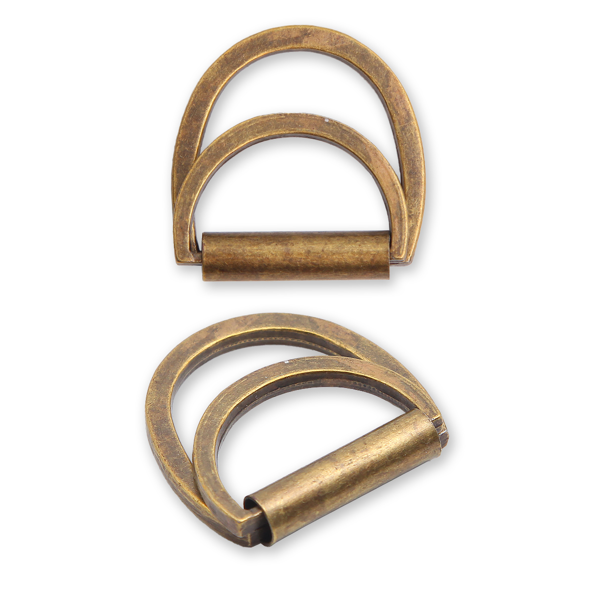 

MT 1852 Пряжка (Полукольцо двойное) 15мм металл (OB (бронза)), 2 шт, Бронзовый