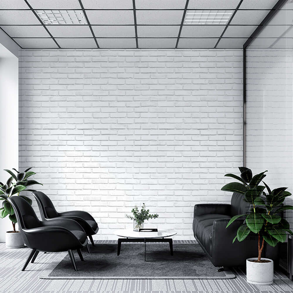 

Фотообои на стену флизелиновые MOBI DECOR "Белая кирпичная стена" с рисунком кирпич в гост, Белый;серый, Кирпичная стена - флизелин