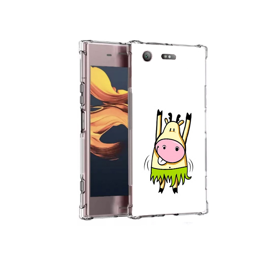 

Чехол MyPads Tocco для Sony Xperia XZ1 Compact Веселая корова (PT91855.237.42), Прозрачный, Tocco