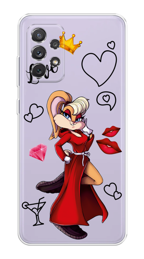 

Чехол на Samsung Galaxy A73 "Rich Lola Bunny", Красный;бежевый;оранжевый, 2104650-6