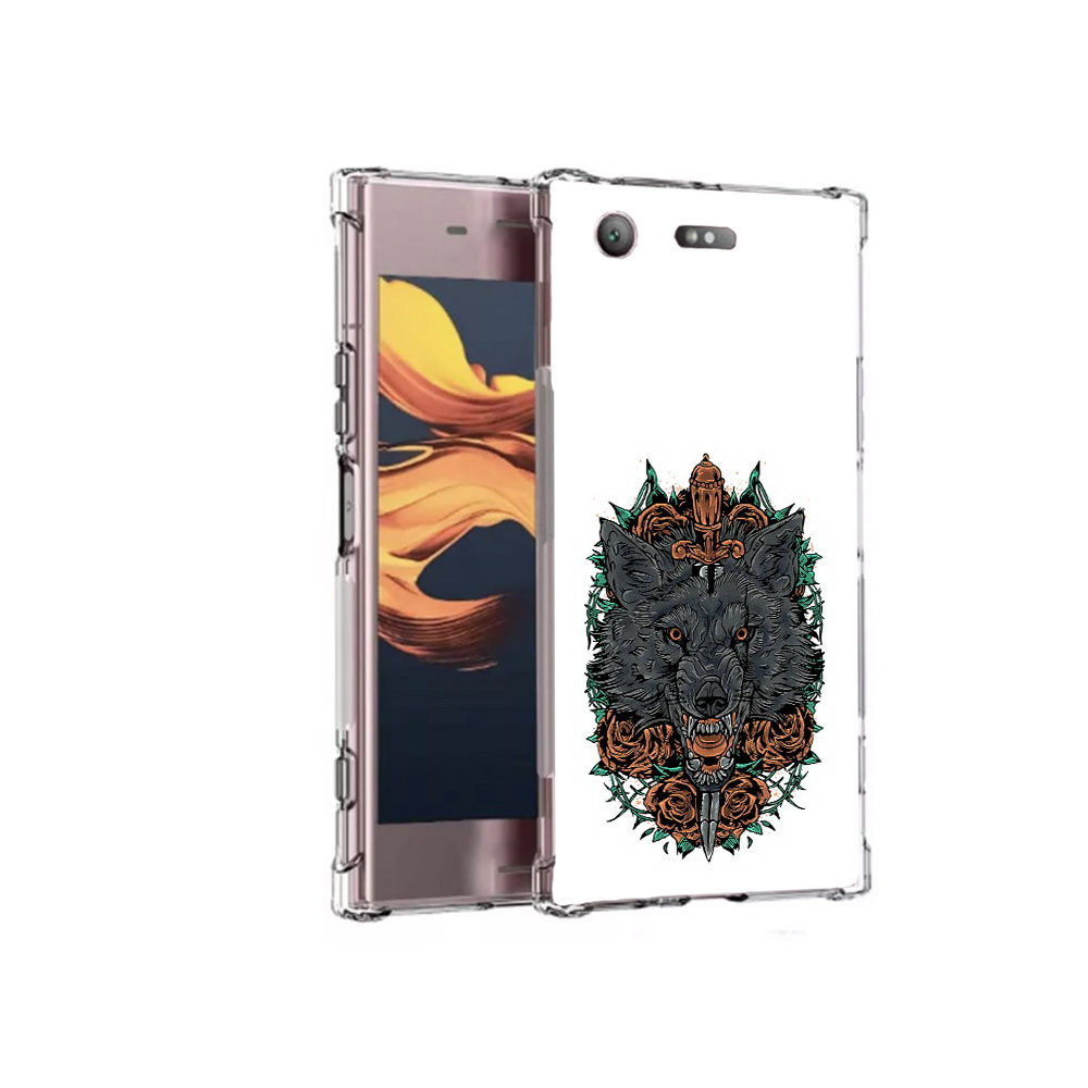

Чехол MyPads Tocco для Sony Xperia XZ1 Compact красивый злой волк (PT91855.237.409), Прозрачный, Tocco