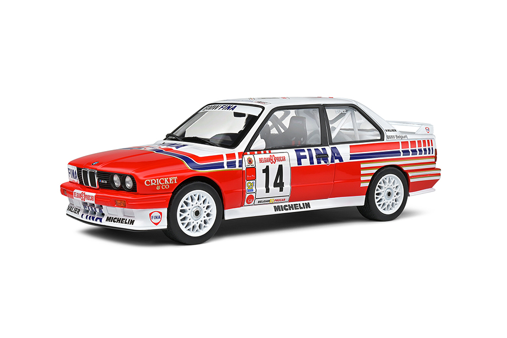 

Модель коллекционная SOLIDO Bmw E30 M3 no 14 begium pro car 1993 fina, Красный;белый