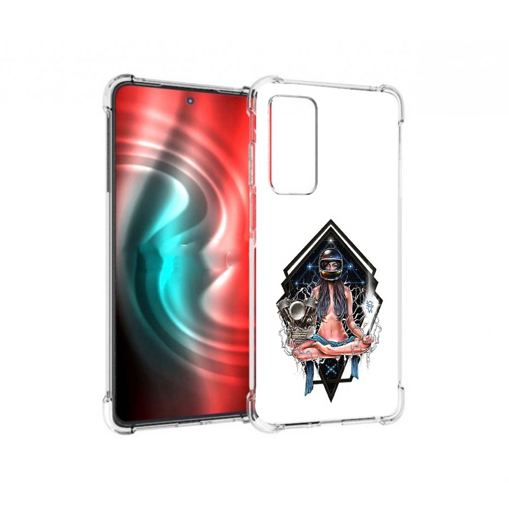 

Чехол MyPads Tocco для Motorola 20 красивая девушка в шлеме (PT227072.363.406), Прозрачный, Tocco