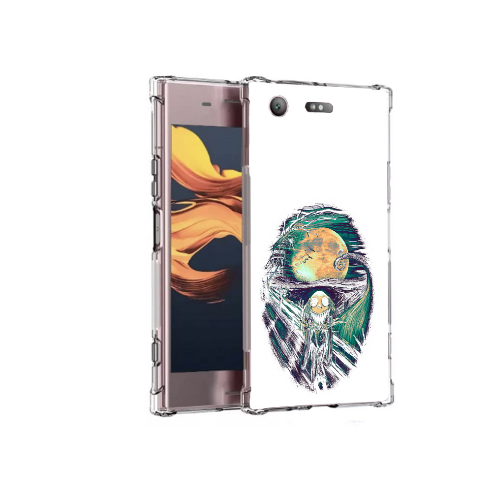 

Чехол MyPads Tocco для Sony Xperia XZ1 Compact зубастое существо абстракция, Прозрачный, Tocco
