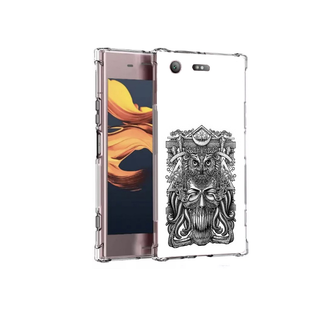 

Чехол MyPads Tocco для Sony Xperia XZ1 Compact зубастая сова (PT91855.237.369), Прозрачный, Tocco