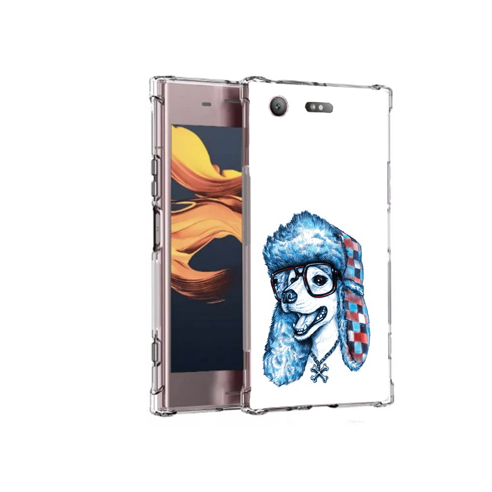 

Чехол MyPads Tocco для Sony Xperia XZ1 Compact зимний пес (PT91855.237.362), Прозрачный, Tocco