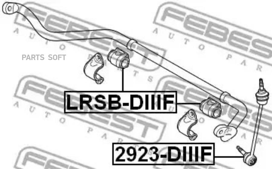 

Втулка переднего стабилизатора d27.2 febest lrsb-diiif