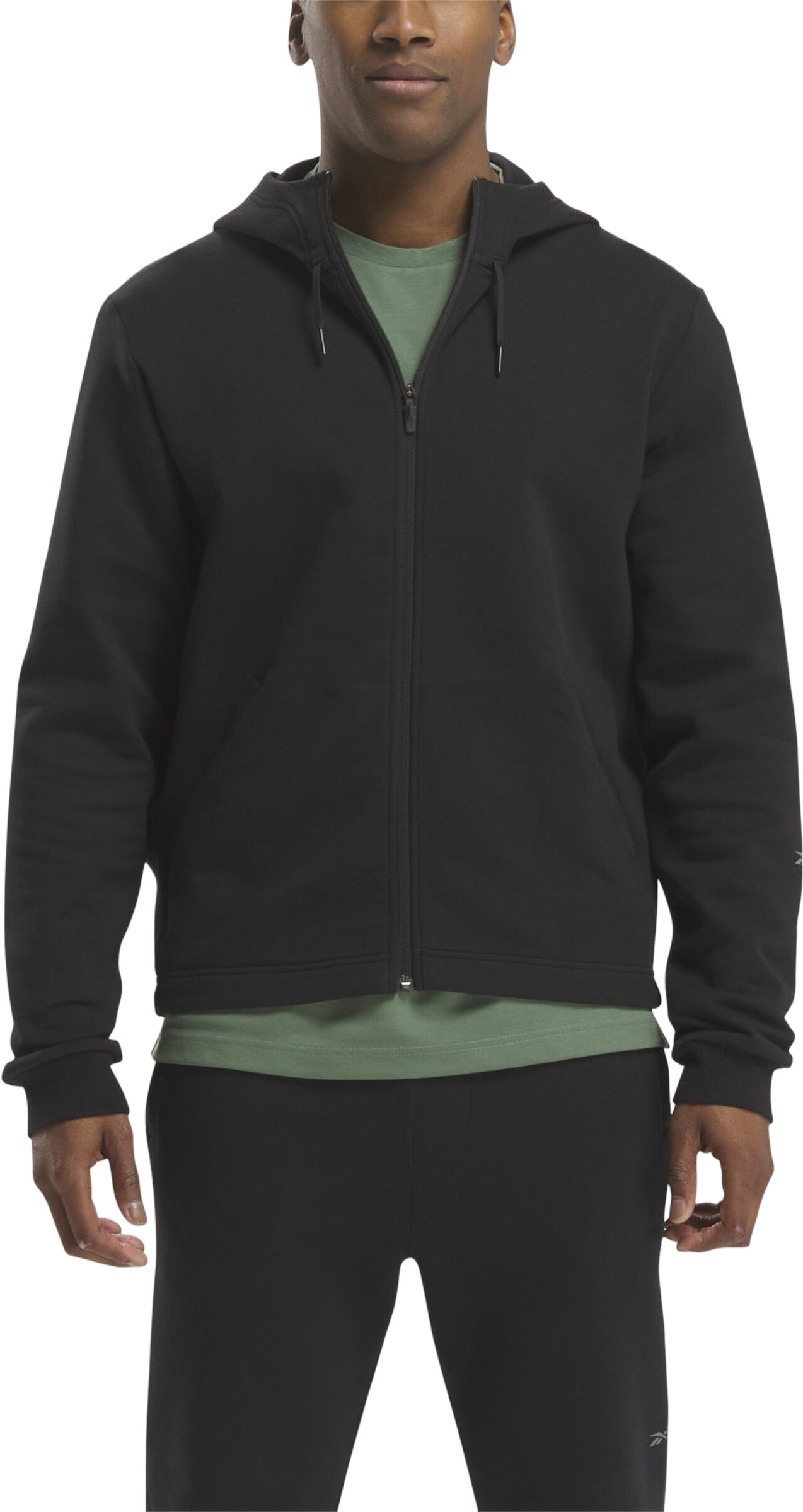 

Толстовка мужская Reebok Active Collective Dreamblend Full Zip Hoodie черная S, Черный, Active Collective Dreamblend Full Zip Hoodie