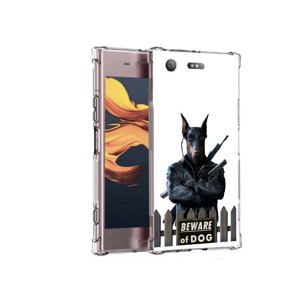 

Чехол MyPads Tocco для Sony Xperia XZ1 Compact доберман (PT91855.237.332), Прозрачный, Tocco