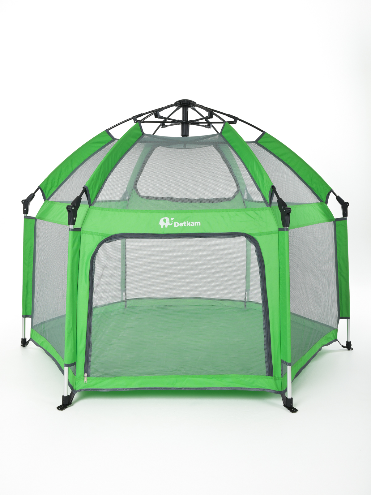 Детская игровая палатка домик Detkam манеж для игр на улице и дома зеленый