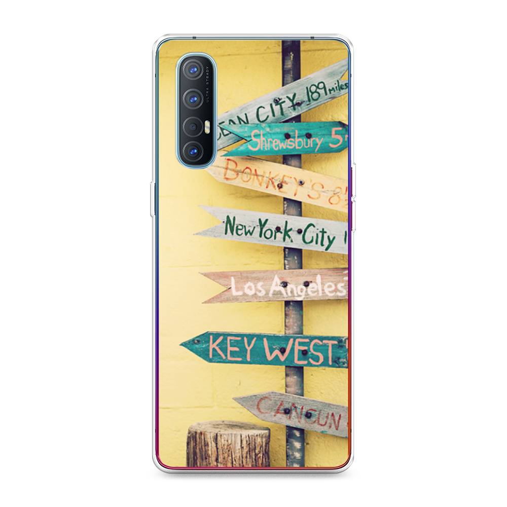 

Чехол Awog на Oppo Reno 3 Pro "Нулевой километр", Разноцветный, 252550-4