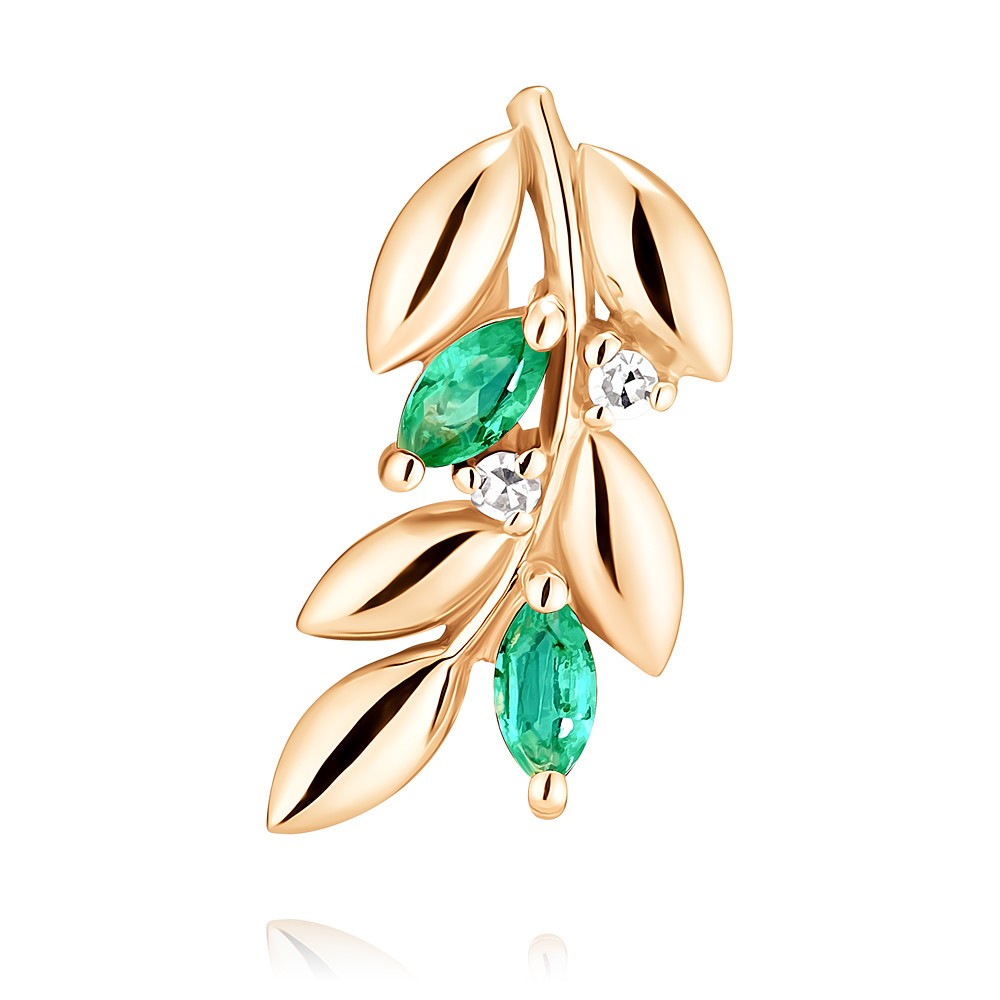 

Кулон из красного золота с бриллиантом/изумрудом ADAMAS 3424072-А500-433, 3424072-А500-433