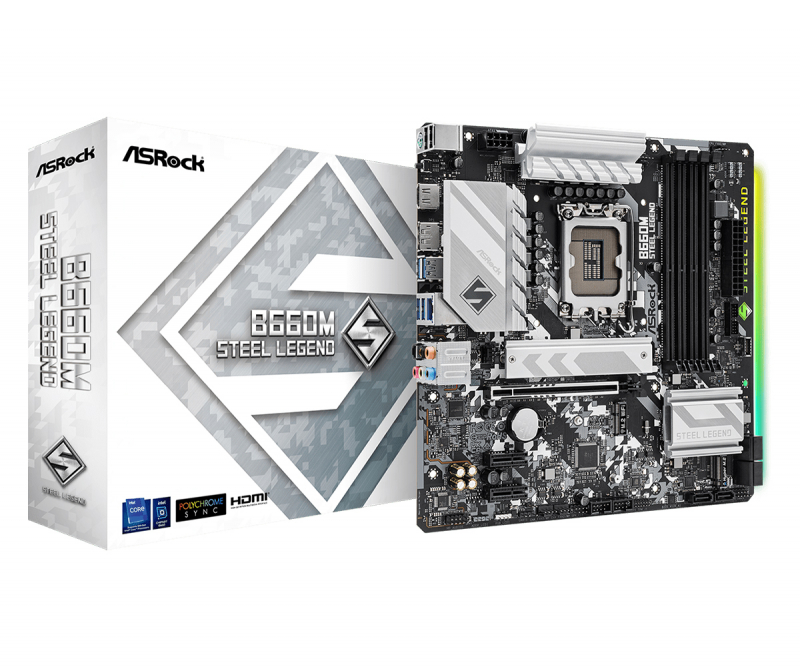

Материнская плата ASRock B660M Steel Legend, B660M STEEL LEGEND