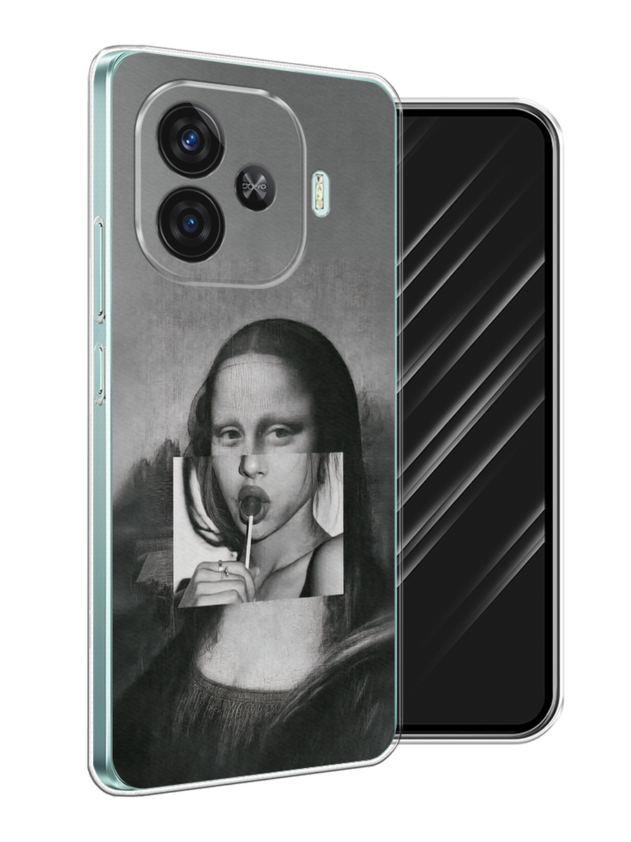 

Чехол Awog на Vivo iQOO Z9 "Mona Lisa sucking lollipop", Серый, 2612150-1