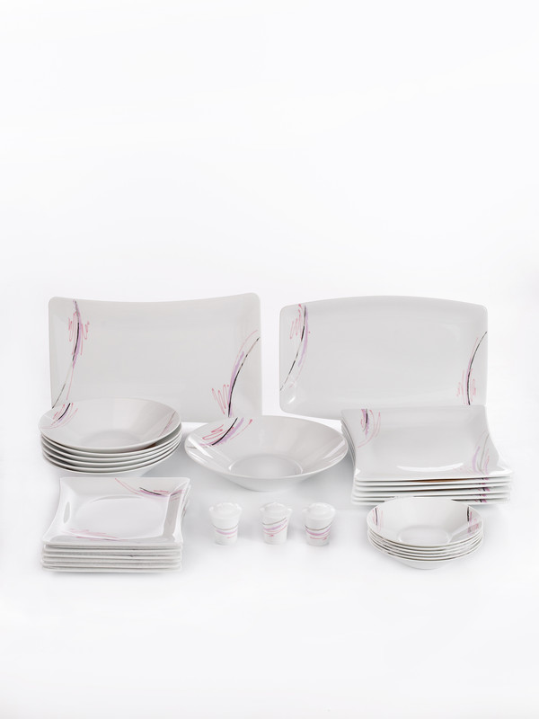 Сервиз столовый Zarin Iran Porcelain Industries Co. PJS Vinci Alba Platinum 1241-30